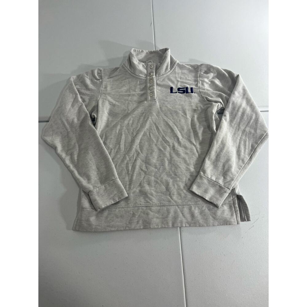 LSU pullover sweater Qaurter button women’s size small
